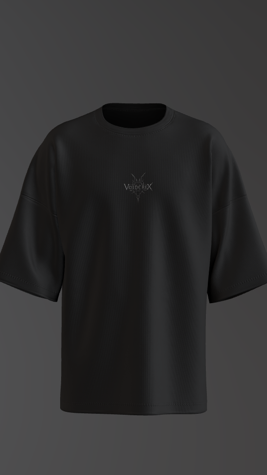 "Void Mark" Oversized Tee β White Flame Emblem