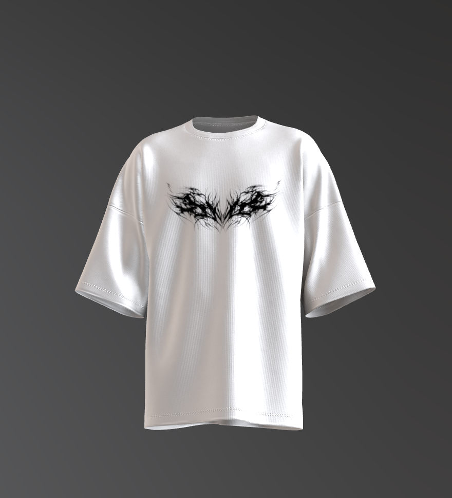 Void Red | Bloodwings Oversized Graphic Tee – Front & Back Dragon Print